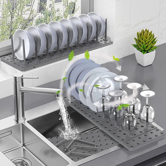 Drain Shelf Dish Drying Rack Kitchen Drawer Organizer